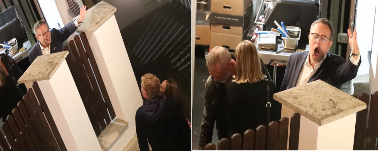 Střízlivá novinářská křepelka zdraví své namol opilé chlebodárce na oslavě na karlovarském festivalu. Nebo je to naopak?