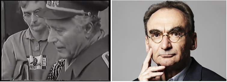 Na fotografii vlevo Petr Šabata v roce 1989 ještě jako komunistický kádr, vpravo nový, moderní liberálně-prozápadní model.